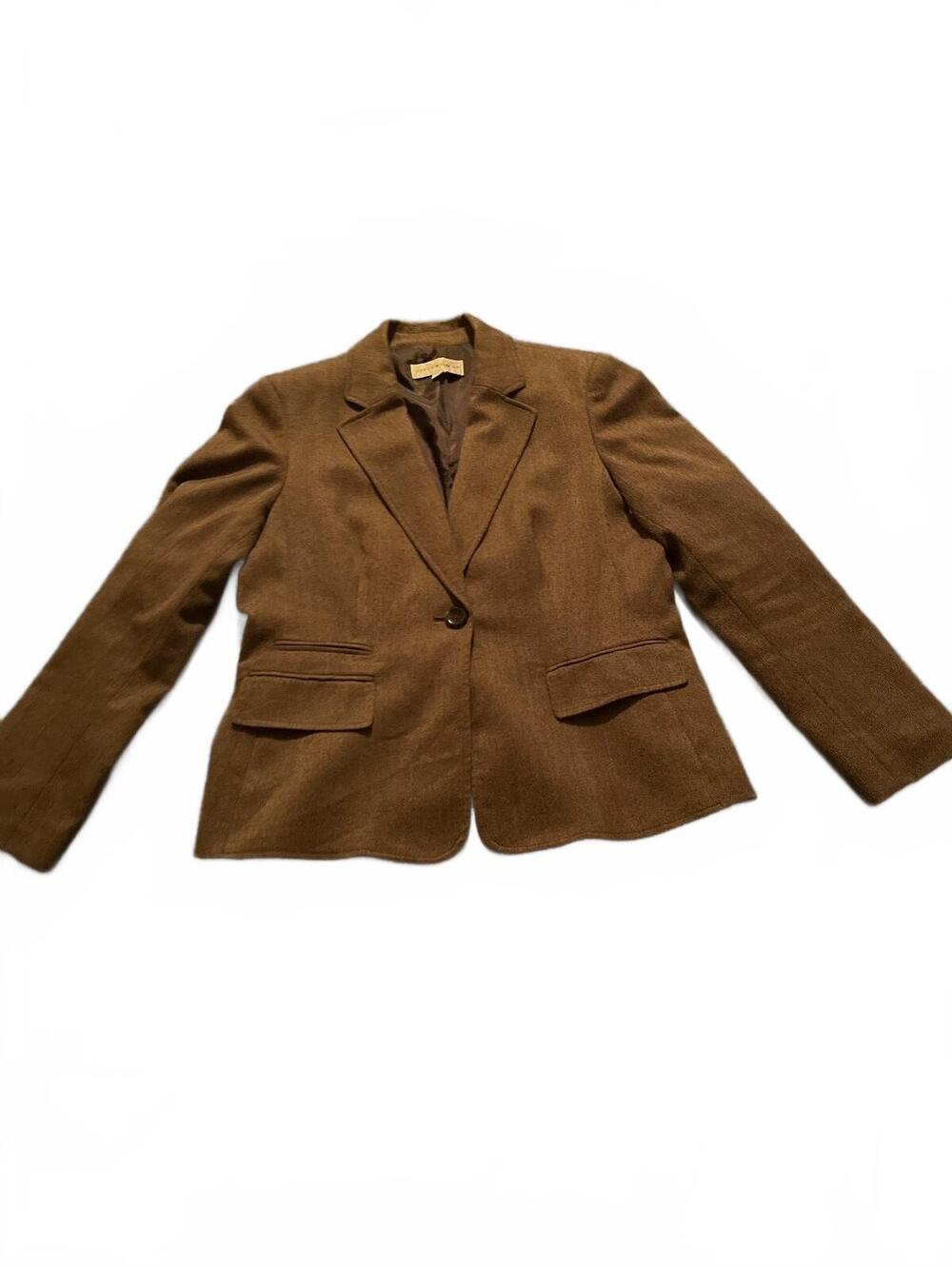 Jones New York Women's Brown Blazer Suit Jacket Size 12